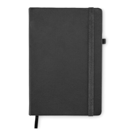 Recycled PU A5 lined notebook black | No Branding | not available | not available | not available