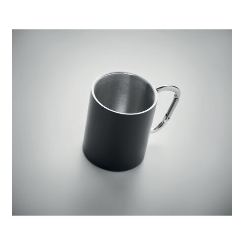 Double wall metal mug 300 ml black | No Branding | not available | not available | not available