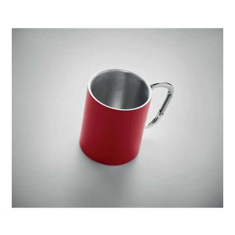 Double wall metal mug 300 ml red | No Branding | not available | not available | not available