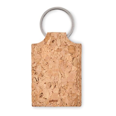 Rectangular cork key ring beige | No Branding | not available | not available