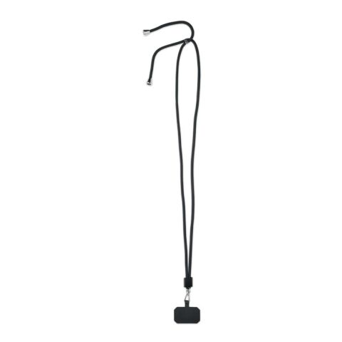 RPET Phone holder lanyard black | No Branding | not available | not available | not available