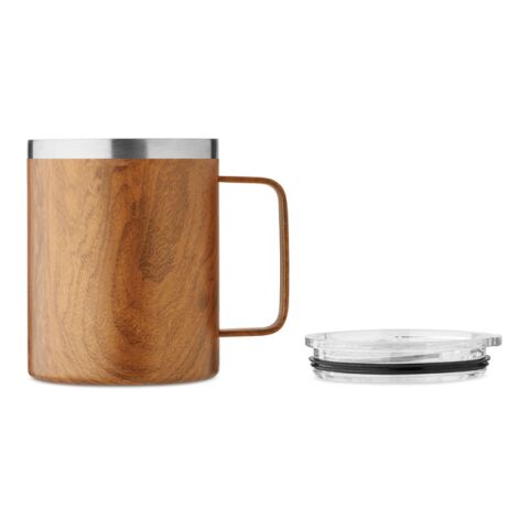 Double wall tumbler with wooden look 300 ml brown | No Branding | not available | not available | not available