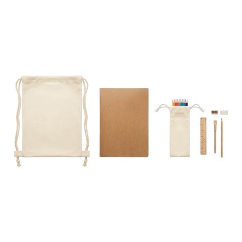Kids drawing set in drawstring beige | No Branding | not available | not available | not available