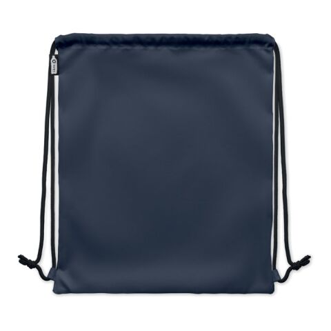 Large drawstring bag 300D RPET blue | No Branding | not available | not available | not available