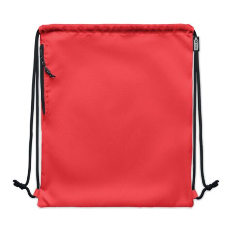 Large drawstring bag 300D RPET red | No Branding | not available | not available | not available