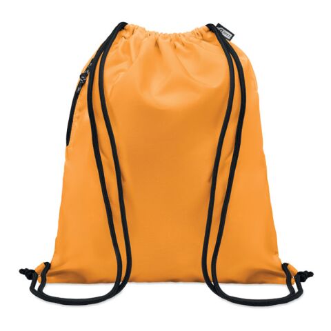 Large drawstring bag 300D RPET orange | No Branding | not available | not available | not available