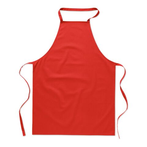 Kitchen apron in cotton red | No Branding | not available | not available | not available