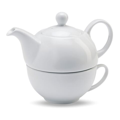 Teapot and cup set 400 ml white | No Branding | not available | not available