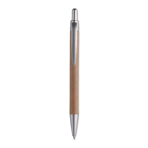 Carton barrel ball pen matt silver | No Branding | not available | not available