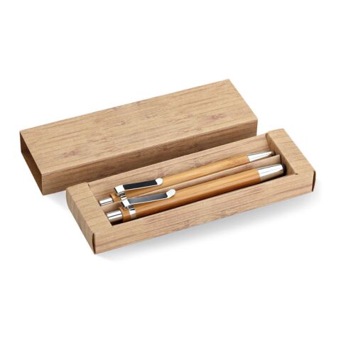 Bamboo pen and pencil set wood | No Branding | not available | not available | not available