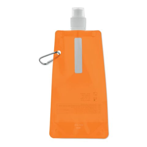 Foldable water bottle transparent/orange | No Branding | not available | not available