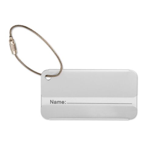 Basic aluminium luggage tag matt silver | No Branding | not available | not available | not available