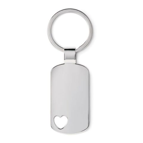 Key ring with heart detail matt silver | No Branding | not available | not available