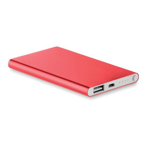 Flat power bank 4000 mAh red | No Branding | not available | not available