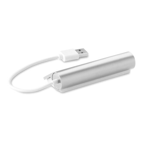 4 port USB hub matt silver | No Branding | not available | not available