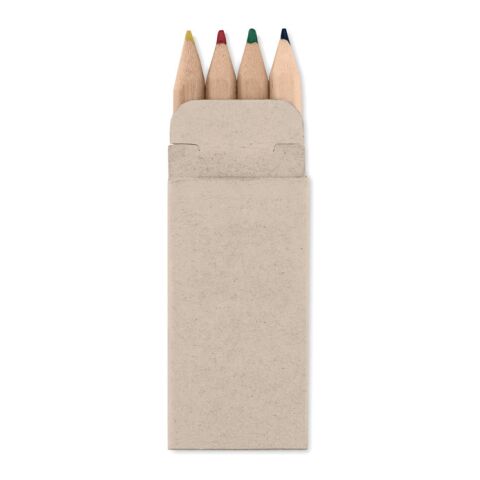 4 mini coloured pencils beige | No Branding | not available | not available | not available