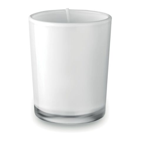 Scented candle in glass white | No Branding | not available | not available | not available