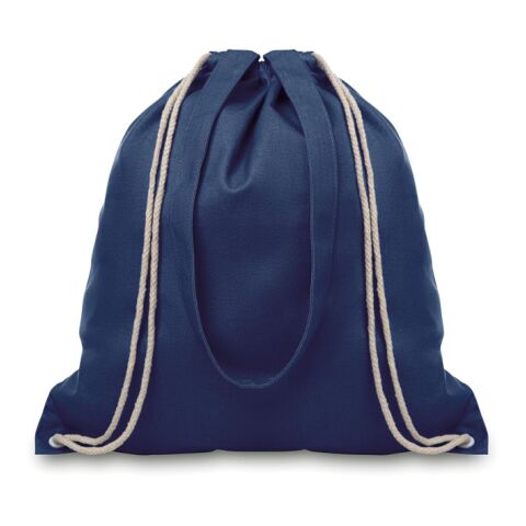220gr/m² drawstring canvas 2 function bag blue | No Branding | not available | not available | not available
