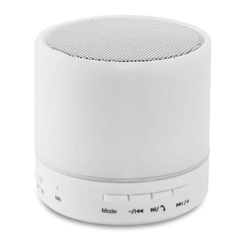 Round wireless speaker LED white | No Branding | not available | not available
