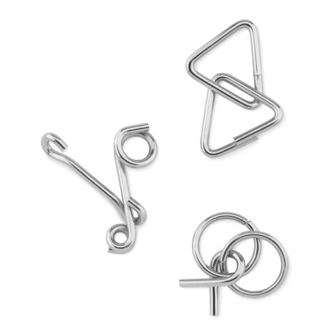 Set of 3 metal brain teasers beige | No Branding | not available | not available | not available
