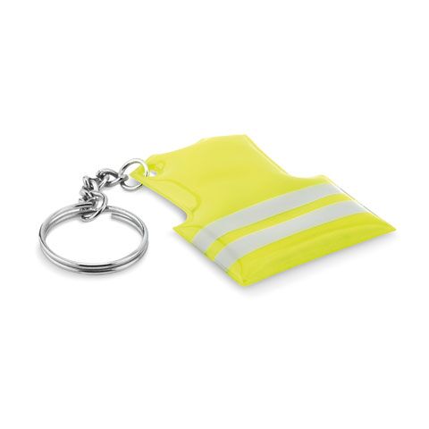 Key ring with reflecting vest neon yellow | No Branding | not available | not available