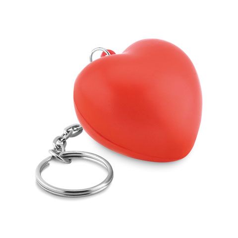 Key ring with PU heart red | No Branding | not available | not available