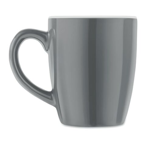 Ceramic coloured mug 290 ml grey | No Branding | not available | not available
