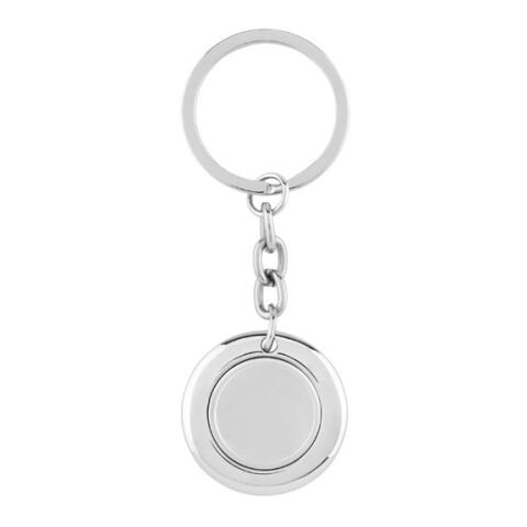 Metal Key ring with token shiny silver | No Branding | not available | not available | not available