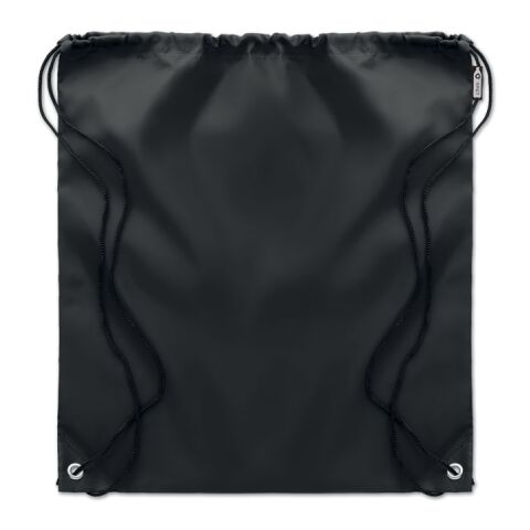 190T RPET drawstring bag black | No Branding | not available | not available | not available
