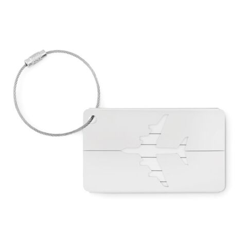 Airplane aluminium luggage tag matt silver | No Branding | not available | not available | not available