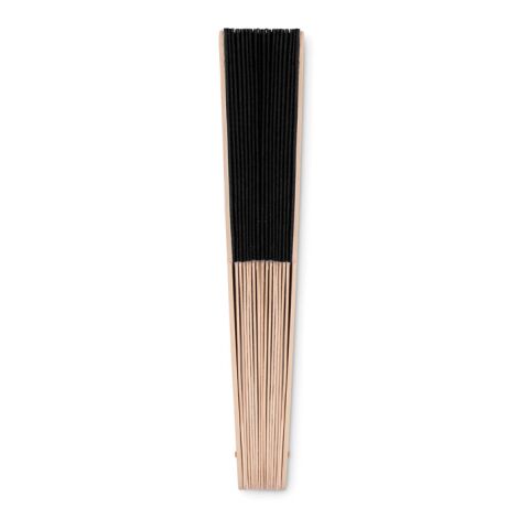 Manual hand fan in wood black | No Branding | not available | not available