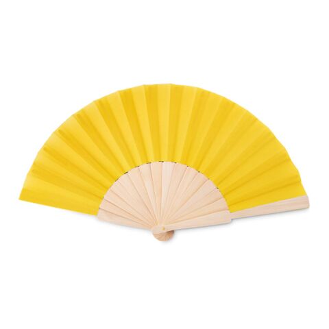 Manual hand fan in wood yellow | No Branding | not available | not available