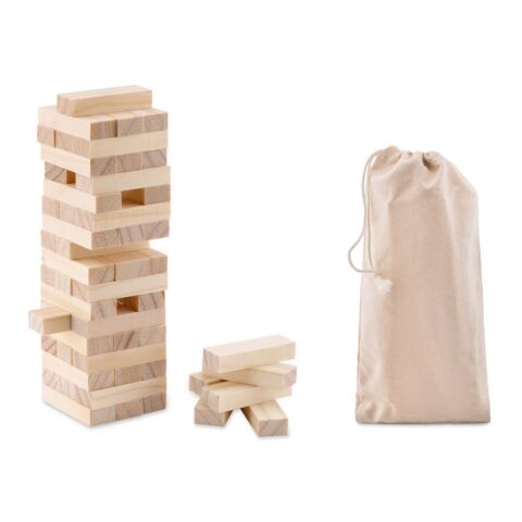 Tower game in cotton pouch wood | No Branding | not available | not available | not available