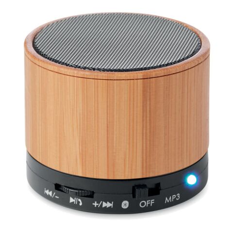 Round Bamboo 4.2 wireless speaker black | No Branding | not available | not available | not available