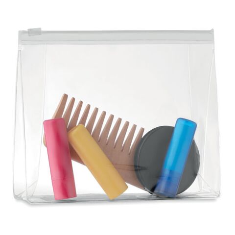 Cosmetic pouch with zipper transparent/white | No Branding | not available | not available