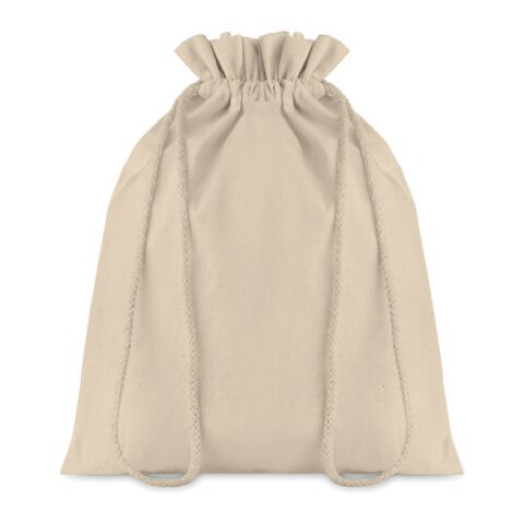 Medium Cotton draw cord bag, natural beige | No Branding | not available | not available | not available