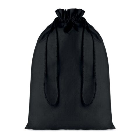 Large Cotton draw cord bag black | No Branding | not available | not available | not available
