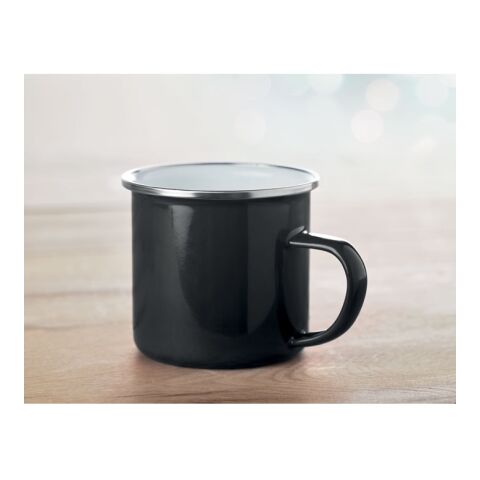 Enamel metal mug 350 ml black | No Branding | not available | not available | not available