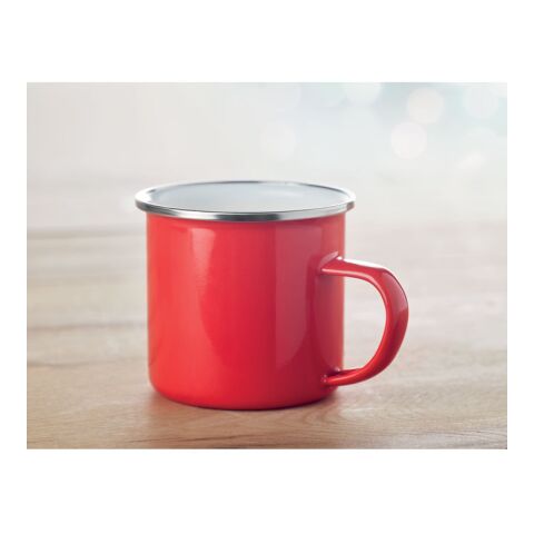 Enamel metal mug 350 ml red | No Branding | not available | not available | not available