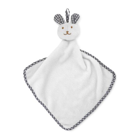 Plush rabbit design baby towel white | No Branding | not available | not available | not available