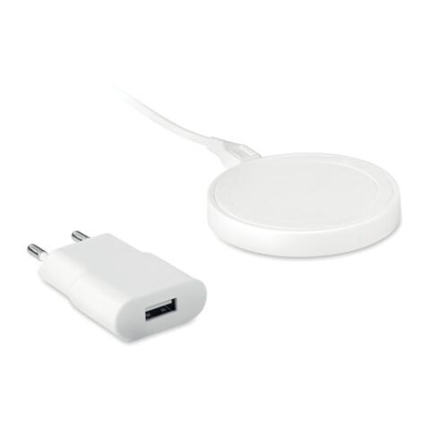 Wireless charger travel set 5W white | No Branding | not available | not available