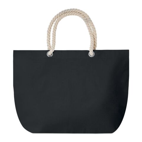 Beach bag with cord handle black | No Branding | not available | not available | not available