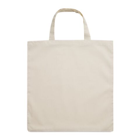 Cotton tote bag with short handles 140gr/m² beige | No Branding | not available | not available | not available