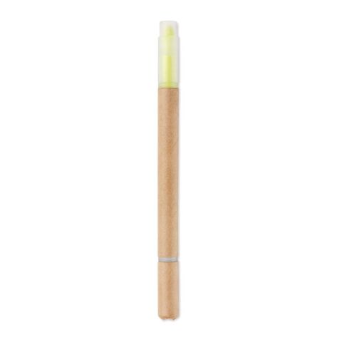 2 in 1 carton pen highlighter yellow | No Branding | not available | not available