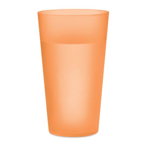 Reusable event cup 500ml transparent/orange | No Branding | not available | not available
