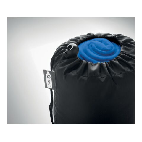 RPET fleece travel blanket in pouch royal blue | No Branding | not available | not available | not available