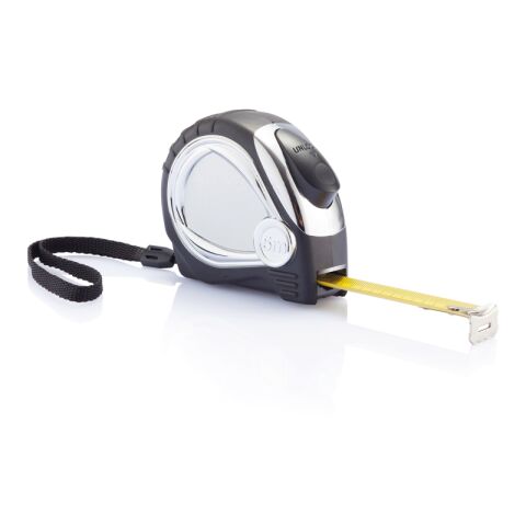 Soft rubber chrome plated tape 5m/19mm auto stop black | No Branding | not available | not available