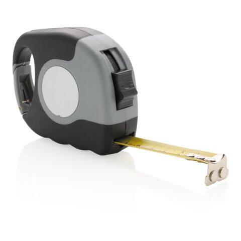 5M/19mm measuring tape with carabiner grey-black | No Branding | not available | not available