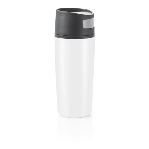 Auto leak proof tumbler White-Solid black | No Branding | not available | not available
