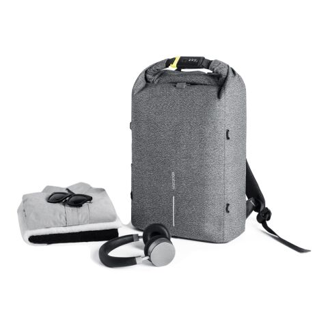 Urban anti-theft cut-proof backpack grey-black | No Branding | not available | not available